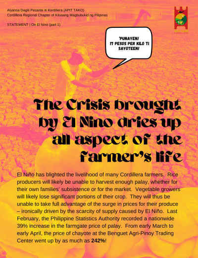 The crisis brought by El Niño dries up all aspects of the farmer’s life